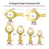 CLENEA 20/50/200 Pcs Auto Splices Lock up Round Terminal Crimping Loose Pins Wiring Plug Tab Copper Opening Nose End DJ431-3B DJ431-4B (Color : M6 Golden, Size : 50PCS) view 3