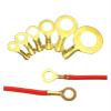 CLENEA 20/50/200 Pcs Auto Splices Lock up Round Terminal Crimping Loose Pins Wiring Plug Tab Copper Opening Nose End DJ431-3B DJ431-4B (Color : M6 Golden, Size : 50PCS) view 4