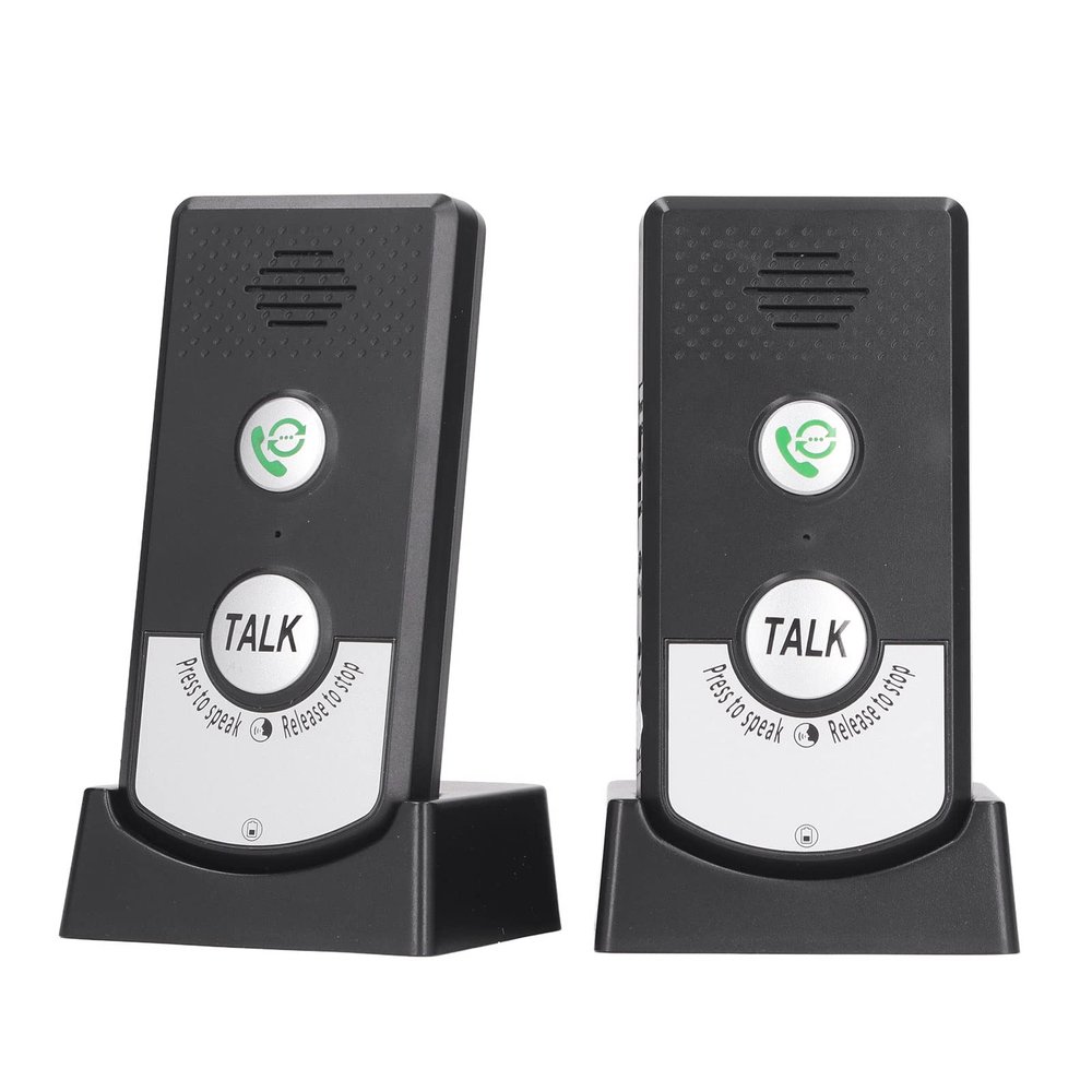 WOOXGEHM Wireless Intercom Doorbell, Two Way Portable Intercom with A and B Channels and Three Volumes for Home and Office, Home Doorbell Sturdy Intercom Kit(Black)