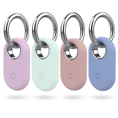 4 Pack Smarttag2 Holder Compatible with Samsung Galaxy SmartTag2, Soft Silicone Case All-Round Protection Against Scratch and Drop, with Keychain Suitable for Keys, Bags, Luggage, and Valuables