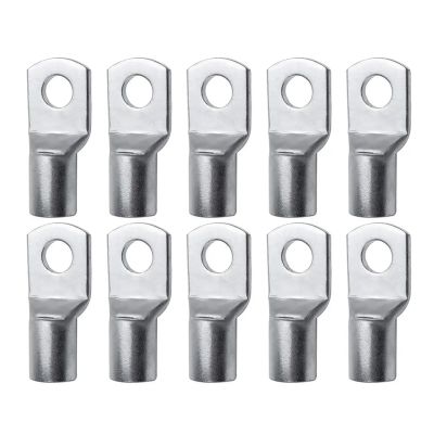 10Pcs 6mm 8mm 10mm Tinned Copper 16-35mm2 Bolt Hole Cable Connector Kit Wire Nose Terminal Crimp SC Type Lugs Lock up (Color : 10pcs SC25-8)