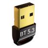 5.3 Blue Tooth Adapter,No Driver Mouse Keyboard Transmitter USB Dongle Receiver for PC Computer,Wireless Transfer for Headphones,Speakers,Keyboard,Mouse and Printers view 3