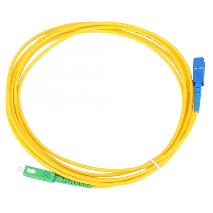 2Pcs 3 Meter SC/UPC Fiber Optic Jumper Cable Single Mode Electrical Wires Extension Patch Cord Fiber Optic Jumper Cable