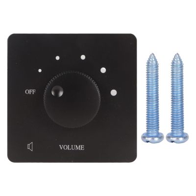 50W Volume Control with 5 Gears Tuning Knob, Lossless Sound, Flame Retardant PC, Easy Wiring, Large Panel Design for Home Speakers (Black)
