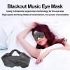 Sleep Headphones Wireless Eye Mask, BT 5.0 Blackout Sleep Headphones Headband, Music Sleeping Headphones for Home, Office, Travel(Gray) view 2