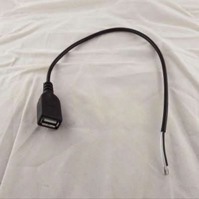 10x USB 2.0 A Female Jack 2 Pin 2Wire Power Charge Cable Cord Connector DIY 30cm