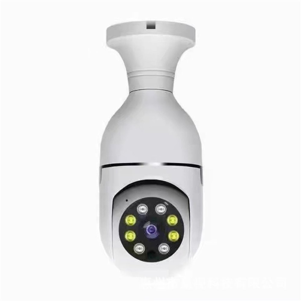 DAUTAI Lightbulb Security Camera, Camera System Wireless, Full Colour Illuminated Screen Clear Image Quality 360 Panoramic Video, for Home Security Recording