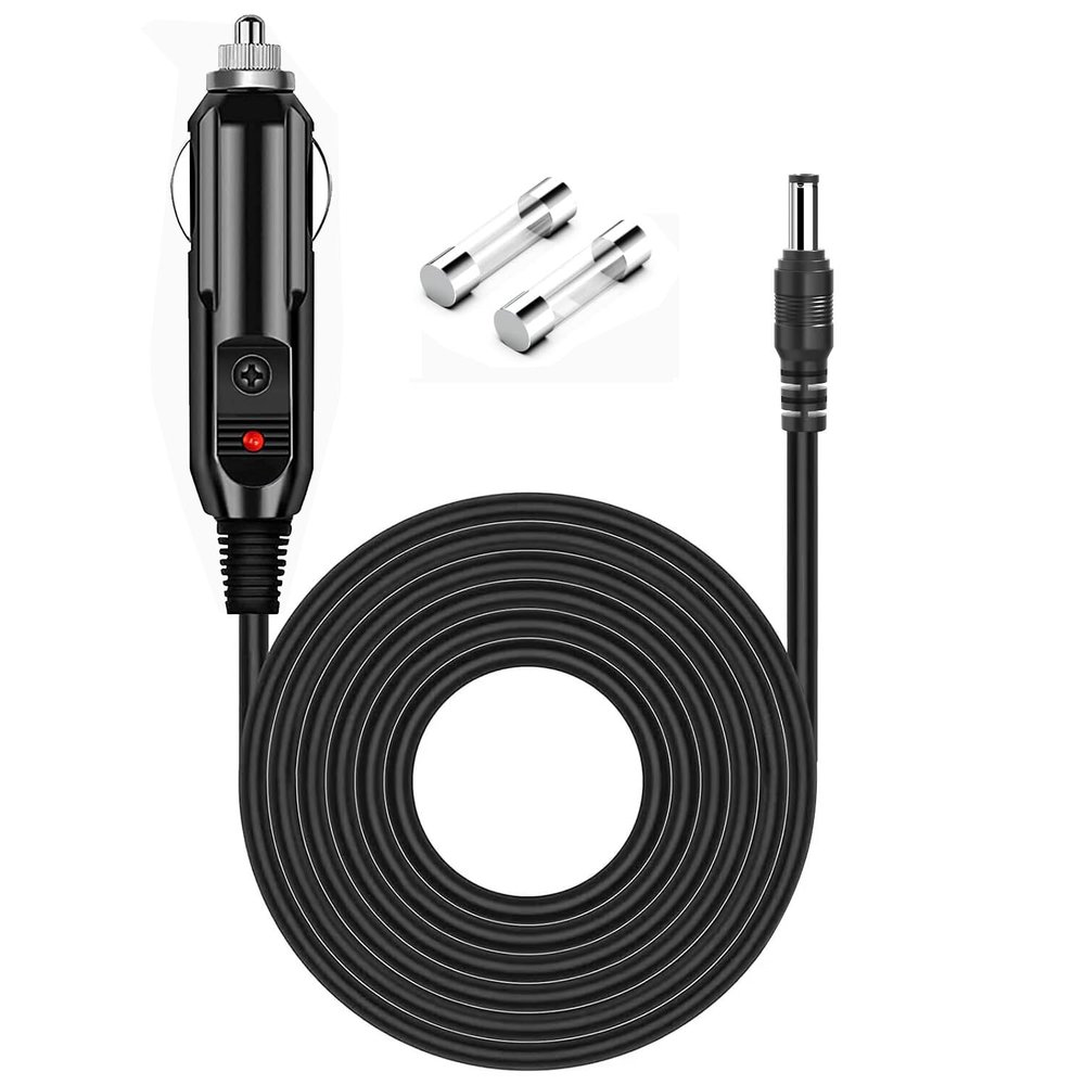 MJPOWER 12V Car Charger Cable for COOLIS 150Wh Cullpower S320-UPGRADED A,Tegenerator-01 & Enkeeo S155 100W 155Wh Portable Power Station Solar Generator DC Adapter Power Cord
