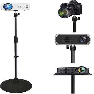 Mini projector Mount stand, Stable Projector Floor Stand beside sofa bedside, height adjustable 31-62 inches, upgraded and reinforced chassis,applicable to projector tray holder,digital cameras
