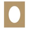 CountryArtHouse Rattan Beige Acid Free 8x10 Oval Picture Frame Mat with White Core Bevel Cut for 5x7 Pictures - Fits 8x10 Frame - Pack of 1 Matboard Show Kit with Acid Free Backing & Clear Bag view 1