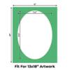 CountryArtHouse Bright Green Acid Free 16x20 Oval Picture Frame Mat with White Core Bevel Cut for 13x18 Pictures - Fits 16x20 Frame - Pack of 1 Matboard Show Kit with Acid Free Backing & Clear Bag view 2