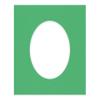 CountryArtHouse Bright Green Acid Free 16x20 Oval Picture Frame Mat with White Core Bevel Cut for 13x18 Pictures - Fits 16x20 Frame - Pack of 1 Matboard Show Kit with Acid Free Backing & Clear Bag view 3