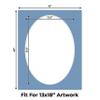 CountryArtHouse Brittany Blue Acid Free 16x20 Oval Picture Frame Mat with White Core Bevel Cut for 13x18 Pictures - Fits 16x20 Frame - Pack of 1 Matboard Show Kit with Acid Free Backing & Clear Bag view 2