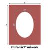 CountryArtHouse Brick Red Acid Free 8x10 Oval Picture Frame Mat with White Core Bevel Cut for 5x7 Pictures - Fits 8x10 Frame - Pack of 1 Matboard Show Kit with Acid Free Backing & Clear Bag view 2