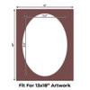 CountryArtHouse Maroon Acid Free 16x20 Oval Picture Frame Mat with White Core Bevel Cut for 13x18 Pictures - Fits 16x20 Frame - Pack of 1 Matboard Show Kit with Acid Free Backing & Clear Bag view 2