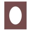 CountryArtHouse Maroon Acid Free 16x20 Oval Picture Frame Mat with White Core Bevel Cut for 13x18 Pictures - Fits 16x20 Frame - Pack of 1 Matboard Show Kit with Acid Free Backing & Clear Bag view 3