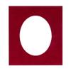 Bright Red Suede Acid Free 28x40 Oval Picture Frame Mat with White Core Bevel Cut for 24x36 Pictures - Fits 28x40 Frame - Pack of 1 Matboard Show Kit With Acid Free Backing & Clear Bag view 1