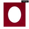 Bright Red Suede Acid Free 28x40 Oval Picture Frame Mat with White Core Bevel Cut for 24x36 Pictures - Fits 28x40 Frame - Pack of 1 Matboard Show Kit With Acid Free Backing & Clear Bag view 2