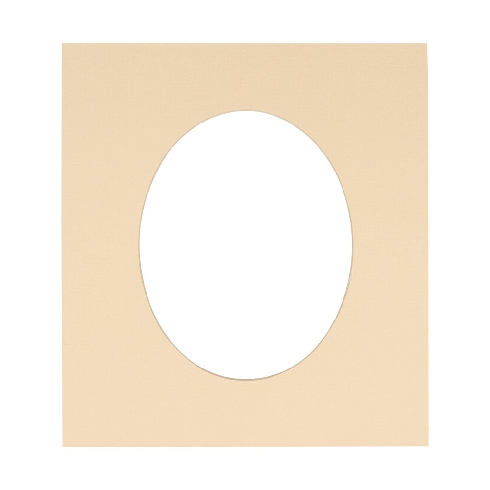 CountryArtHouse Beige Acid Free 28x40 Oval Picture Frame Mat with White Core Bevel Cut for 24x36 Pictures - Fits 28x40 Frame - Pack of 1 Matboard Show Kit with Acid Free Backing & Clear Bag