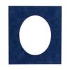 CountryArtHouse Navy Blue Suede Acid Free 28x40 Oval Picture Frame Mat with White Core Bevel Cut for 24x36 Pictures - Fits 28x40 Frame - Pack of 1 Matboard Show Kit with Acid Free Backing & Clear Bag view 1