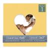 CountryArtHouse Chamois Yellow Acid Free 6x6 Heart Picture Frame Mat with White Core Bevel Cut for 3x3 Pictures - Fits 6x6 Frame - Pack of 1 Matboard Show Kit with Acid Free Backing & Clear Bag view 1