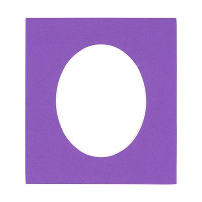 CountryArtHouse Purple Acid Free 16x20 Oval Picture Frame Mat with White Core Bevel Cut for 13x18 Pictures - Fits 16x20 Frame - Pack of 1 Matboard Show Kit with Acid Free Backing & Clear Bag