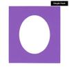 CountryArtHouse Purple Acid Free 16x20 Oval Picture Frame Mat with White Core Bevel Cut for 13x18 Pictures - Fits 16x20 Frame - Pack of 1 Matboard Show Kit with Acid Free Backing & Clear Bag view 2