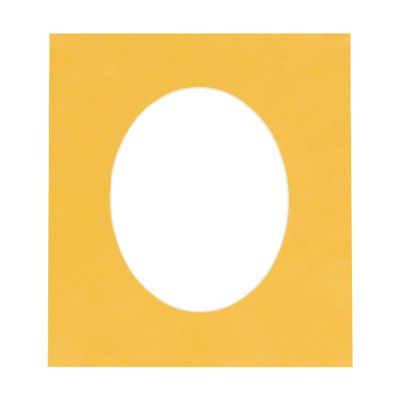 CountryArtHouse Bright Yellow Acid Free 28x40 Oval Picture Frame Mat with White Core Bevel Cut for 24x36 Pictures - Fits 28x40 Frame - Pack of 1 Matboard Show Kit with Acid Free Backing & Clear Bag