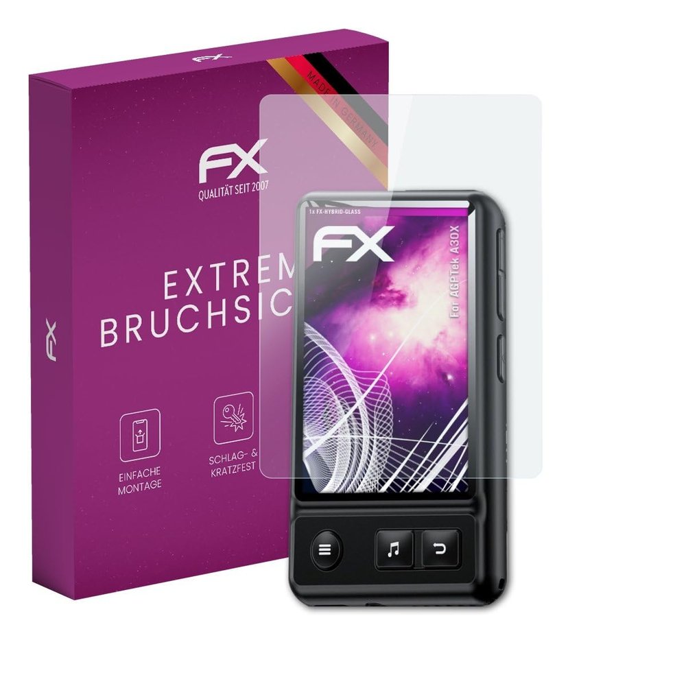 atFoliX Plastic Glass Protective Film compatible with AGPTek A30X, 9H Hybrid-Glass FX Screen Protector