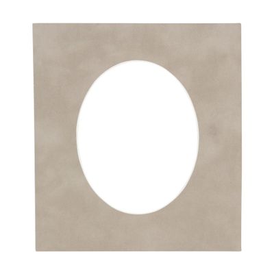 Light Grey Suede Acid Free 28x40 Oval Picture Frame Mat with White Core Bevel Cut for 24x36 Pictures - Fits 28x40 Frame - Pack of 1 Matboard Show Kit With Acid Free Backing & Clear Bag
