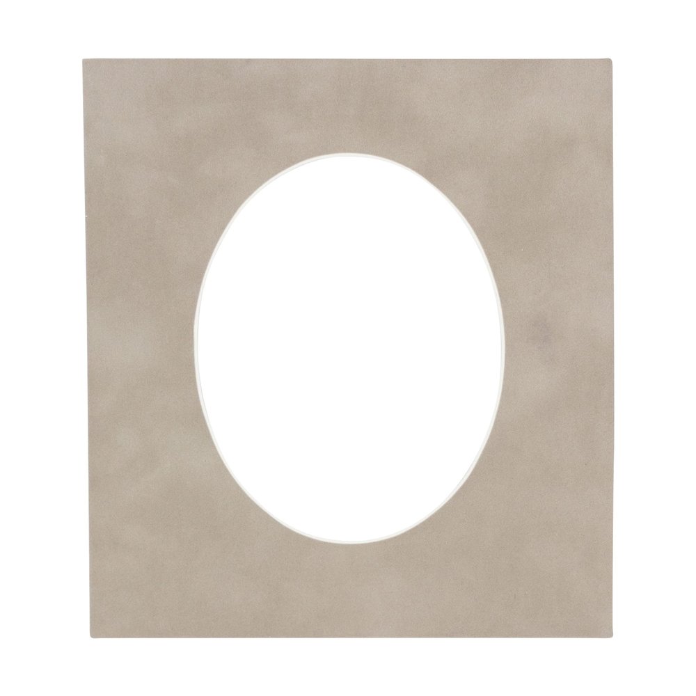 Light Grey Suede Acid Free 28x40 Oval Picture Frame Mat with White Core Bevel Cut for 24x36 Pictures - Fits 28x40 Frame - Pack of 1 Matboard Show Kit With Acid Free Backing & Clear Bag