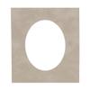 Light Grey Suede Acid Free 28x40 Oval Picture Frame Mat with White Core Bevel Cut for 24x36 Pictures - Fits 28x40 Frame - Pack of 1 Matboard Show Kit With Acid Free Backing & Clear Bag view 1