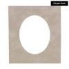 Light Grey Suede Acid Free 28x40 Oval Picture Frame Mat with White Core Bevel Cut for 24x36 Pictures - Fits 28x40 Frame - Pack of 1 Matboard Show Kit With Acid Free Backing & Clear Bag view 2