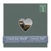 CountryArtHouse Charcoal Acid Free 16x16 Heart Picture Frame Mat with White Core Bevel Cut for 5x5 Pictures - Fits 16x16 Frame - Pack of 1 Matboard Show Kit with Acid Free Backing & Clear Bag view 1