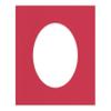 CountryArtHouse Deep Red Acid Free 8x10 Oval Picture Frame Mat with White Core Bevel Cut for 5x7 Pictures - Fits 8x10 Frame - Pack of 1 Matboard Show Kit with Acid Free Backing & Clear Bag view 1