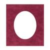 CountryArtHouse Dark Red Suede Acid Free 16x20 Oval Picture Frame Mat with White Core Bevel Cut for 13x18 Pictures - Fits 16x20 Frame - Pack of 1 Matboard Show Kit with Acid Free Backing & Clear Bag view 1