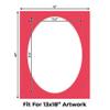 CountryArtHouse Cardinal Red Acid Free 16x20 Oval Picture Frame Mat with White Core Bevel Cut for 13x18 Pictures - Fits 16x20 Frame - Pack of 1 Matboard Show Kit with Acid Free Backing & Clear Bag view 2
