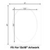 CountryArtHouse Textured White Acid Free 16x20 Oval Picture Frame Mat with White Core Bevel Cut for 13x18 Pictures - Fits 16x20 Frame - Pack of 1 Matboard Show Kit with Acid Free Backing & Clear Bag view 2