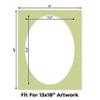 CountryArtHouse Pistachio Green Acid Free 16x20 Oval Picture Frame Mat with White Core Bevel Cut for 13x18 Pictures - Fits 16x20 Frame - Pack of 1 Matboard Show Kit with Acid Free Backing & Clear Bag view 2
