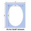 CountryArtHouse Baby Blue Acid Free 16x20 Oval Picture Frame Mat with White Core Bevel Cut for 13x18 Pictures - Fits 16x20 Frame - Pack of 1 Matboard Show Kit with Acid Free Backing & Clear Bag view 2