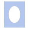 CountryArtHouse Baby Blue Acid Free 16x20 Oval Picture Frame Mat with White Core Bevel Cut for 13x18 Pictures - Fits 16x20 Frame - Pack of 1 Matboard Show Kit with Acid Free Backing & Clear Bag view 3