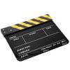 Director Board Clapperboard Durable for Parties Excellent Decorationprops Role Playing, Editing, Video Production, Film Rolls, Camera Photography, Etc (Yellow Striped Blackboard view 1