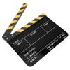 Director Board Clapperboard Durable for Parties Excellent Decorationprops Role Playing, Editing, Video Production, Film Rolls, Camera Photography, Etc (Yellow Striped Blackboard view 2
