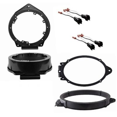 6.5"/6.75" Front and 6x9" Rear Door Speaker Install Bracket Mount Plates + Wire Harness Made for 2010 2011 2012 2013 2014 2015 Chevrolet Camaro