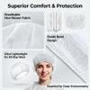 50PCS Disposable Bouffant Caps - 24 Inch Elastic Hair Nets Non-woven Head Covers for Women and Men, Breathable Hair Nets for Food Service Workers, Kitchen, Labs, Beauty Salon, White view 3