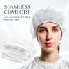 50PCS Disposable Bouffant Caps - 24 Inch Elastic Hair Nets Non-woven Head Covers for Women and Men, Breathable Hair Nets for Food Service Workers, Kitchen, Labs, Beauty Salon, White view 4