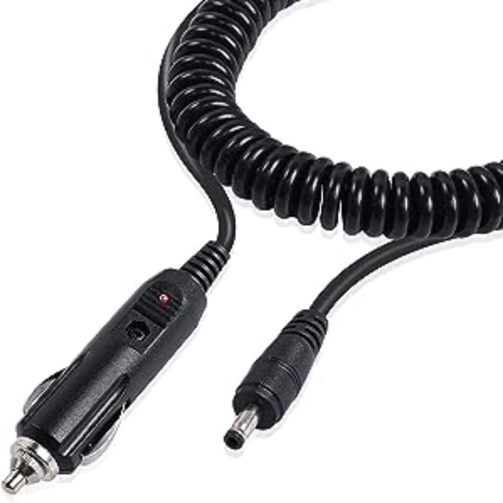Marg Car DC Adapter for Garmin Rino 520 530 520HCx 530HCx 2 Way Radio and Handheld GPS Receiver Power Supply Cord Cable Battery Charger (with Barrel Round Plug Tip. NOT USB Plug End.)