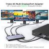3 Port DisplayPort 1.4 Splitter - DisplayPort MST Hub Monitor Splitter, Supports Single 8K, Dual 4K 120Hz, 60Hz and 1080p 60Hz - Windows Only view 3