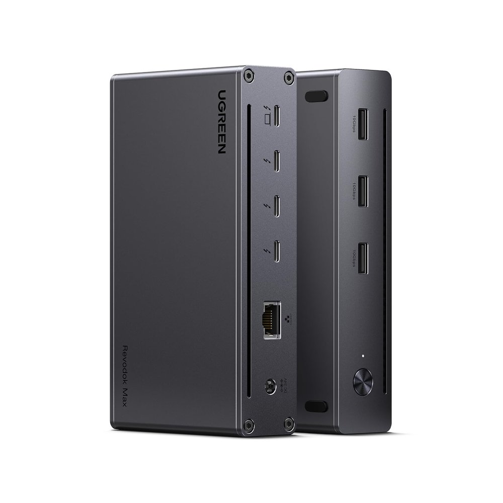 UGREEN Thunderbolt 4 Dock 8-in-1 40Gbps TB4 Hub 3 x TB 4 Dual 4K@60Hz or Single 8K Display, 85W Charging, Gigabit Ethernet, 3 x USB A 3.2. Revodok Max 208 for Mac M1/M2/M3/M4 Pro/Max