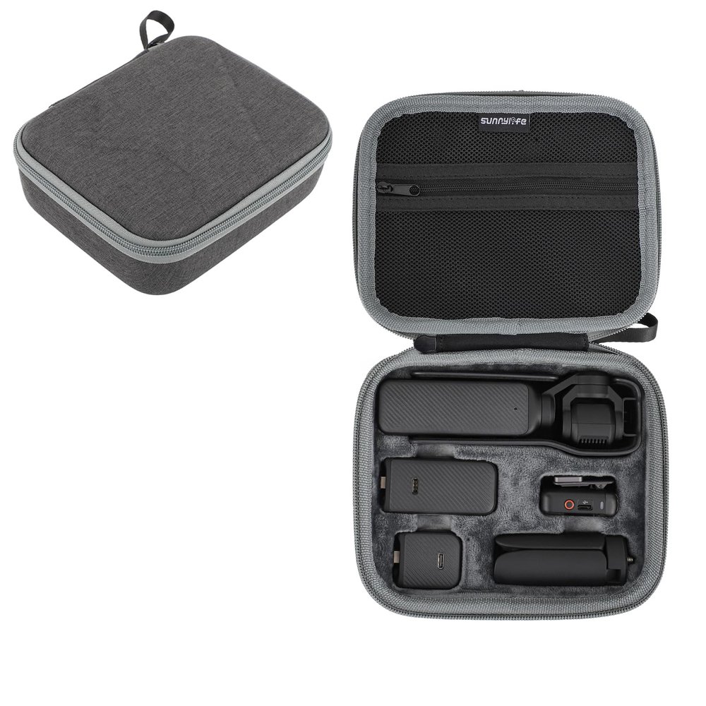 Hesupy Storage Carrying Case for DJI Osmo POCKET 3, Portable Pocket 3 Camera Gimbal Protective Bag Travel Organizer Box, Soft Plush Lining Protector Compact Case (7.2x6.0x2.5in)